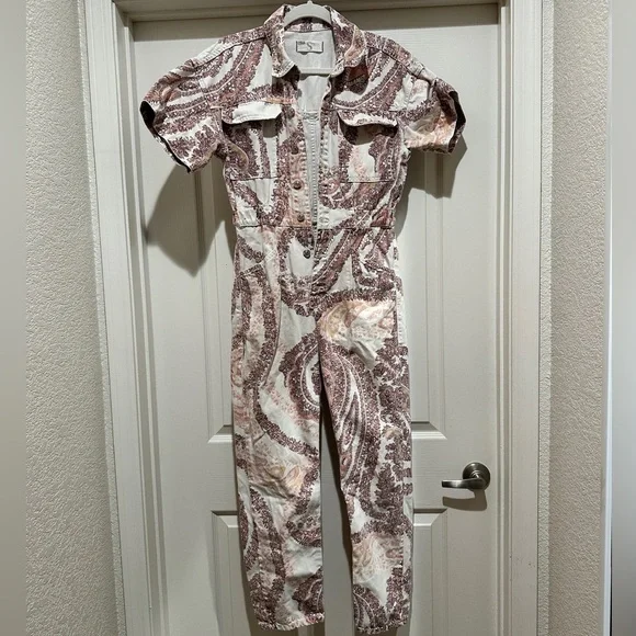 Free people We The Free Marci Printed Paisley Coverall Jumpsuit - Picture 6 of 9